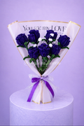 Bouquet éternel de 7 roses Violet