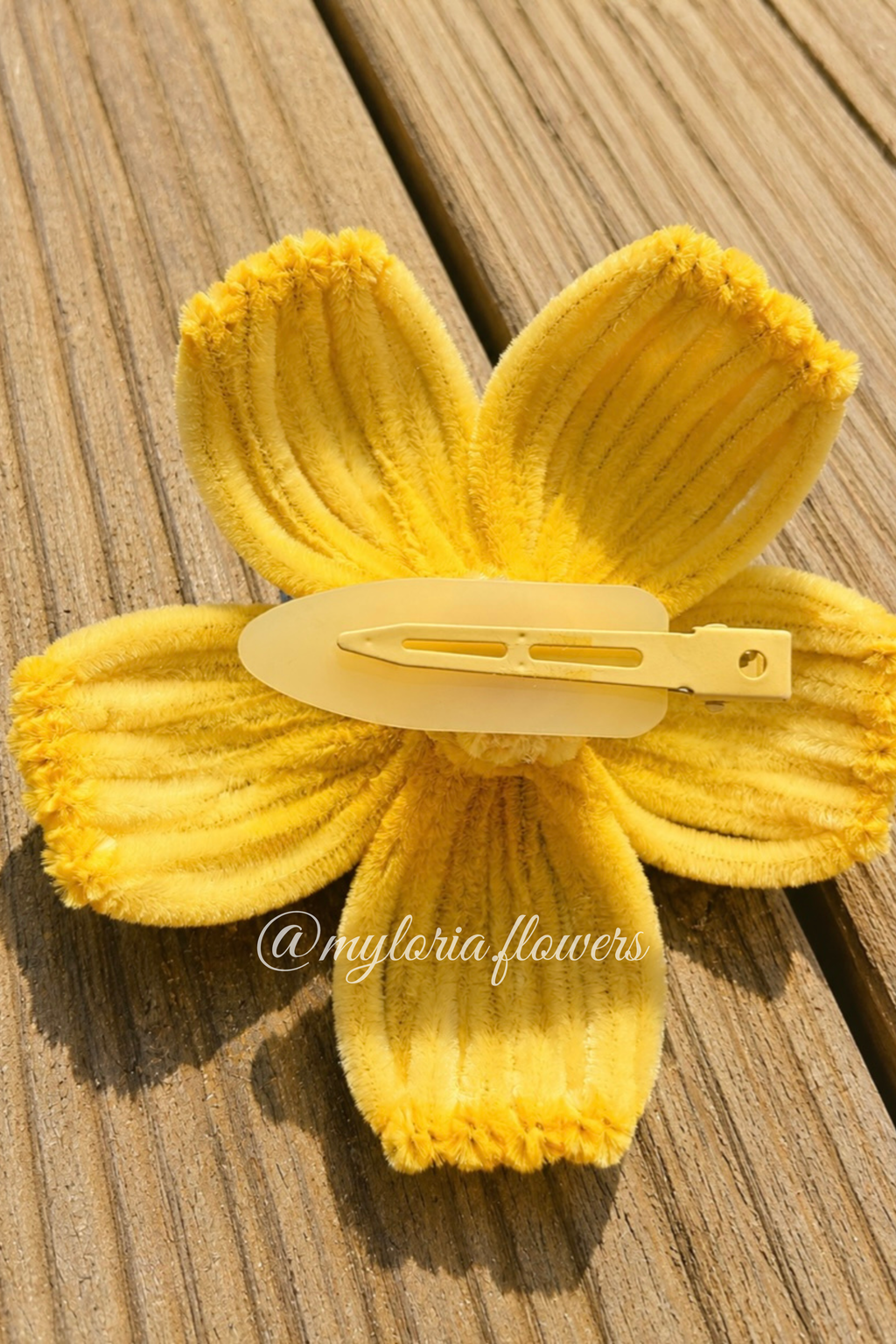 Barrette Hibiscus jaune