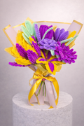 Bouquet éternel Raiponce Jaune et Violet