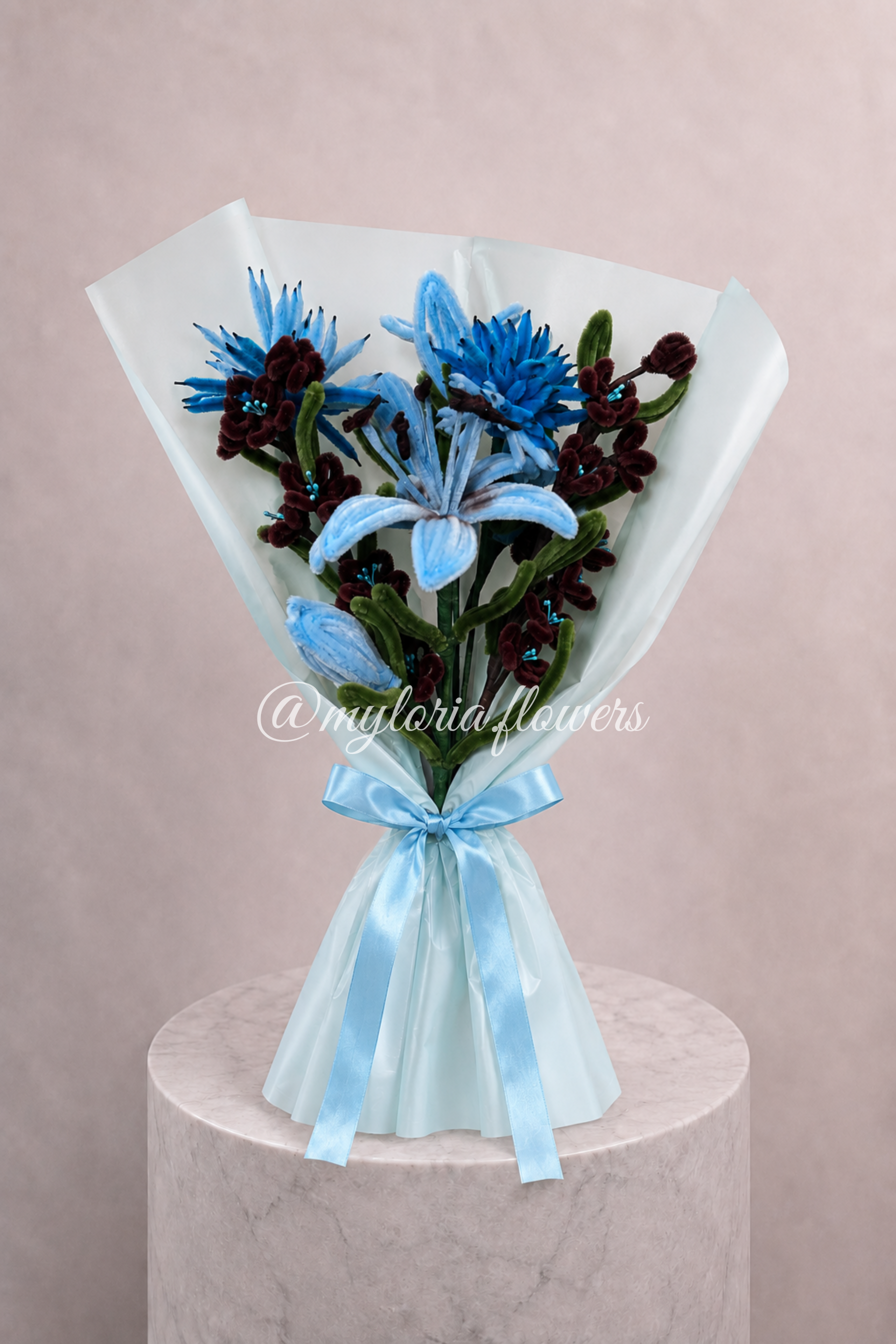 Bouquet éternel Elena Bleu