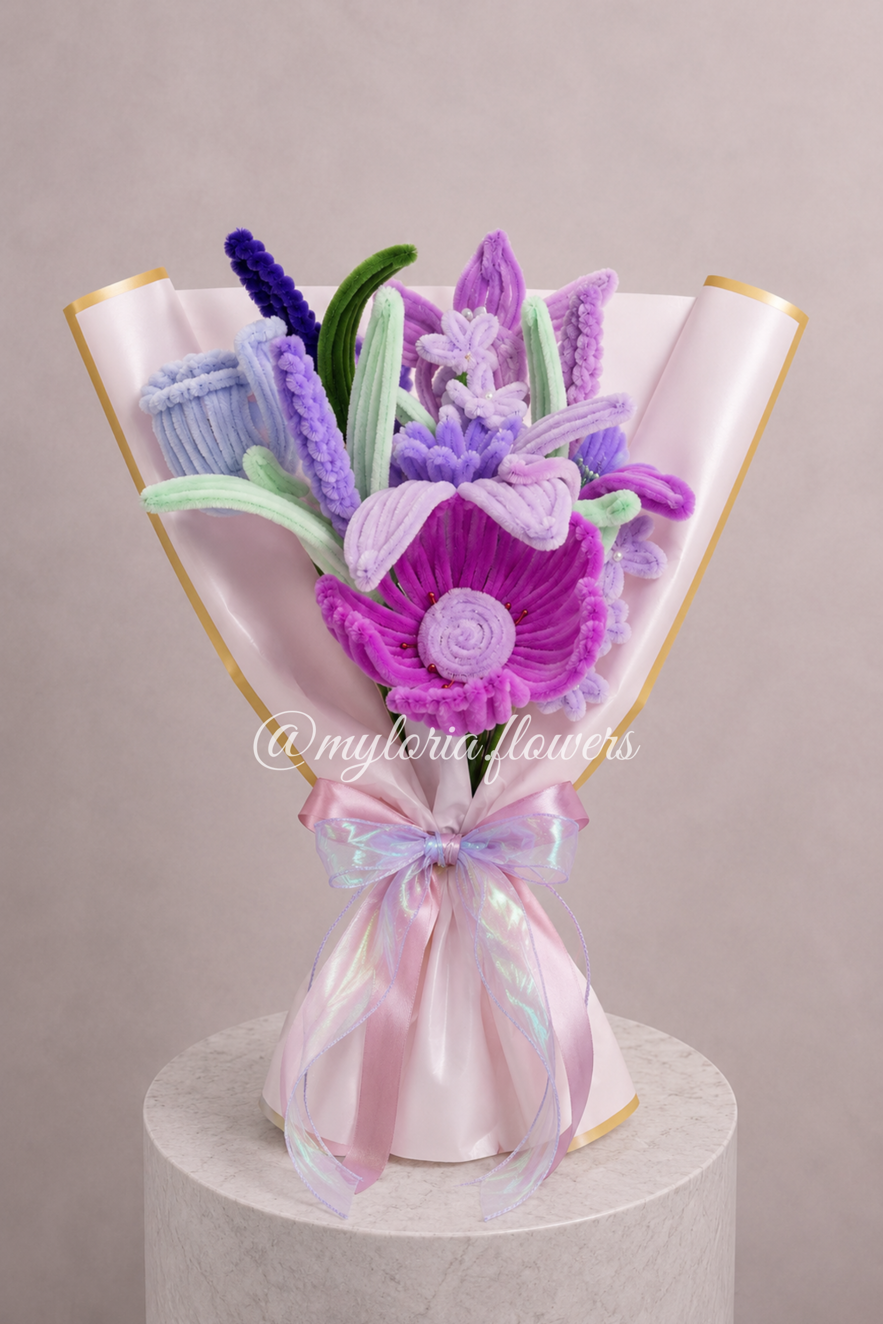 Bouquet éternel Maïa Violet