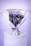 Bouquet éternel de 7 roses Violet