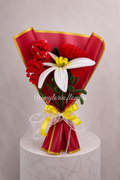 Bouquet éternel Naëlle Rouge et Blanc