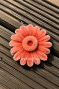 Barrette Gerbera Rose Corail