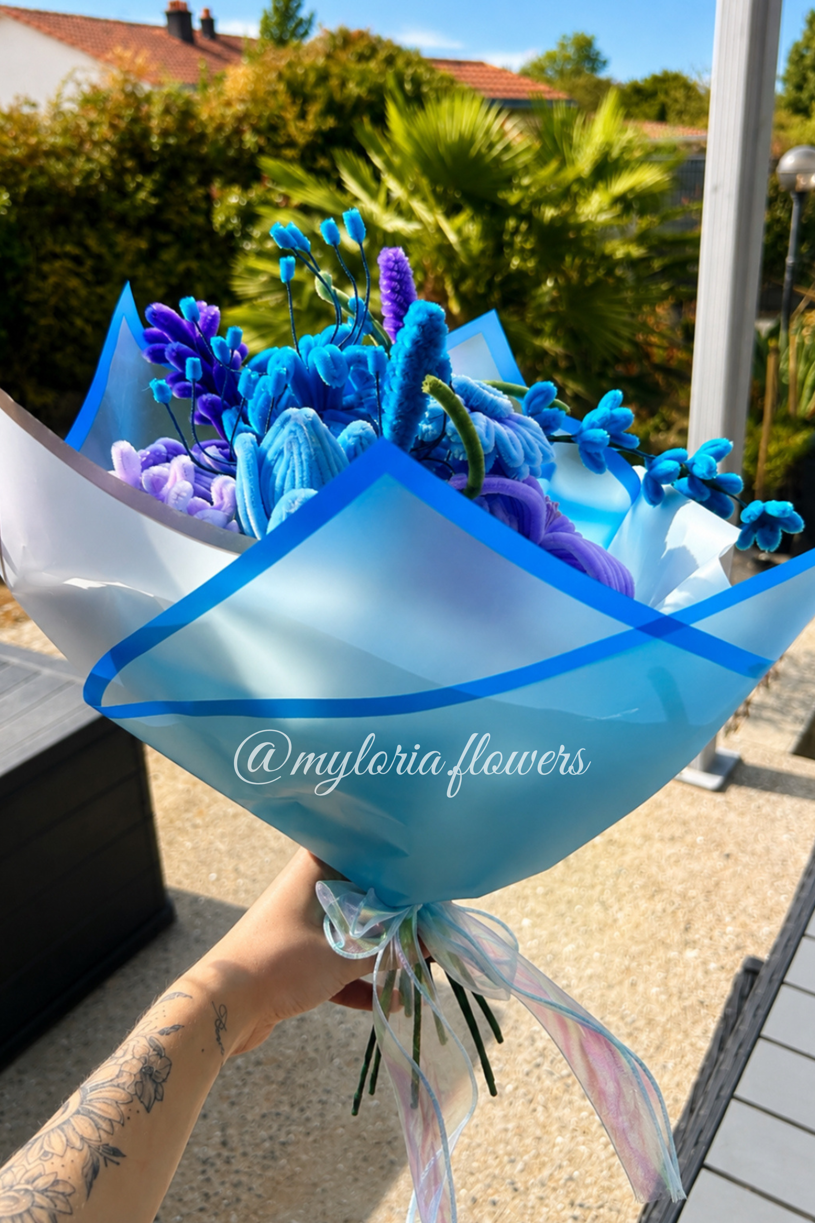 Bouquet Éternel Bleu & Violet