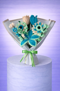 Bouquet éternel Maëlys Vert et Bleu