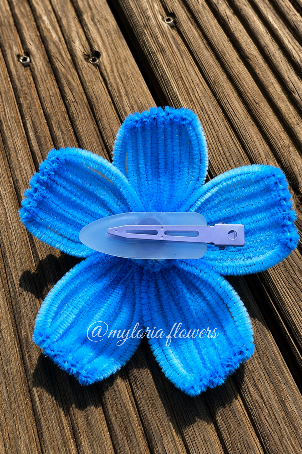 Barrette Hibiscus Bleu