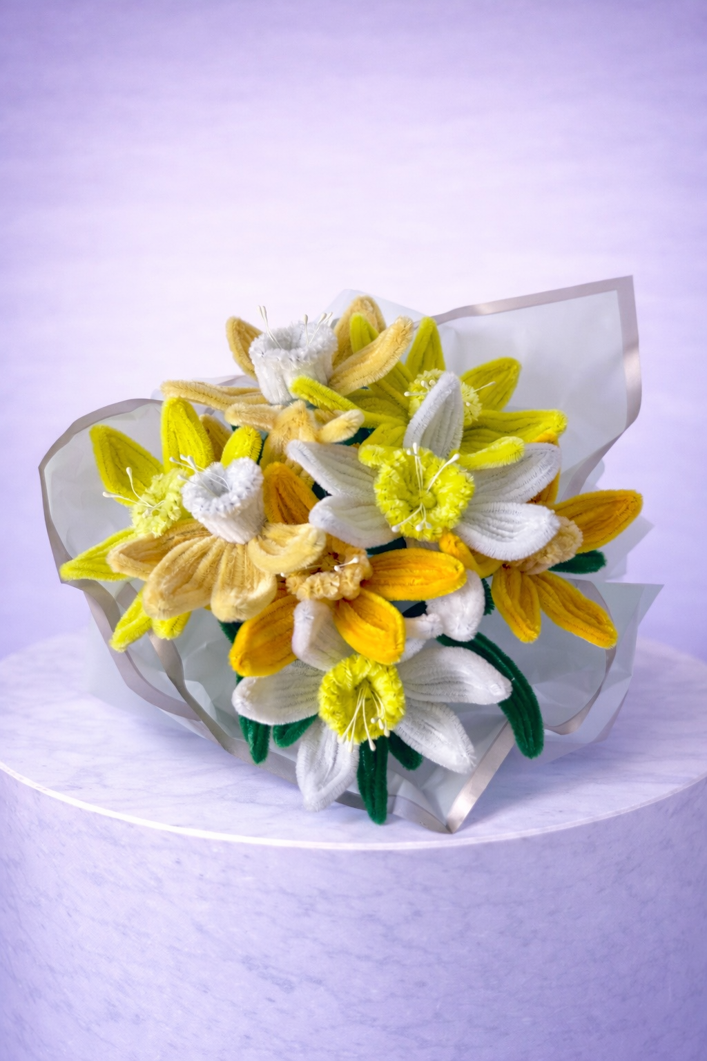 Bouquet éternel de 8 jonquilles