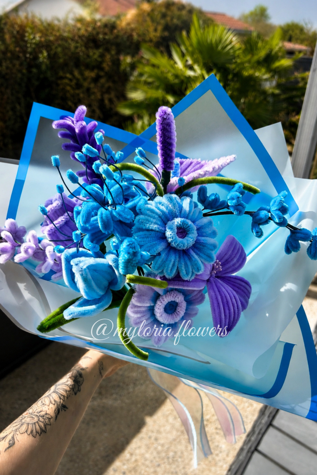 Bouquet Éternel Bleu & Violet