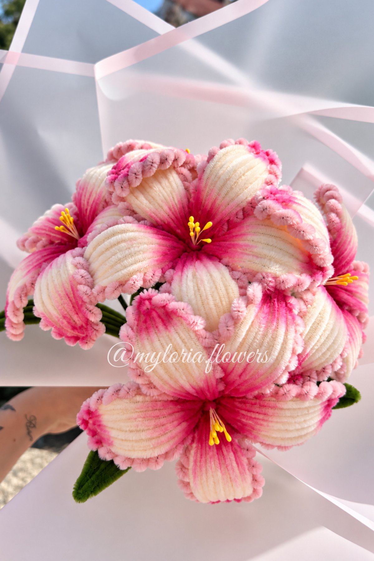 Bouquet de lys roses