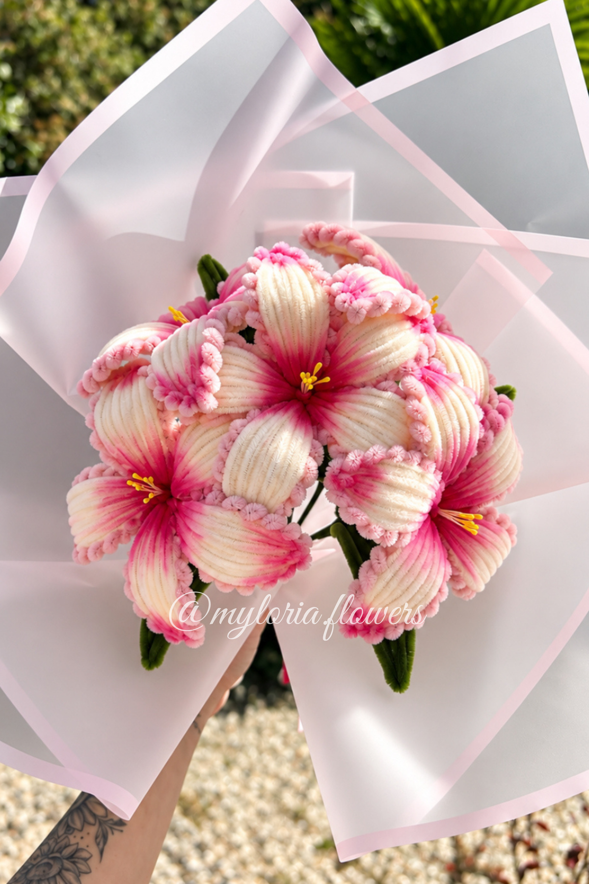 Bouquet de lys roses