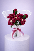 Bouquet éternel de pivoines Rouge Bordeau