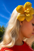 Barrette Hibiscus jaune