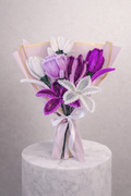 Bouquet éternel Eléa Violet et Blanc