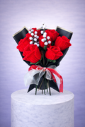 Bouquet éternel de 7 roses XL Rouge