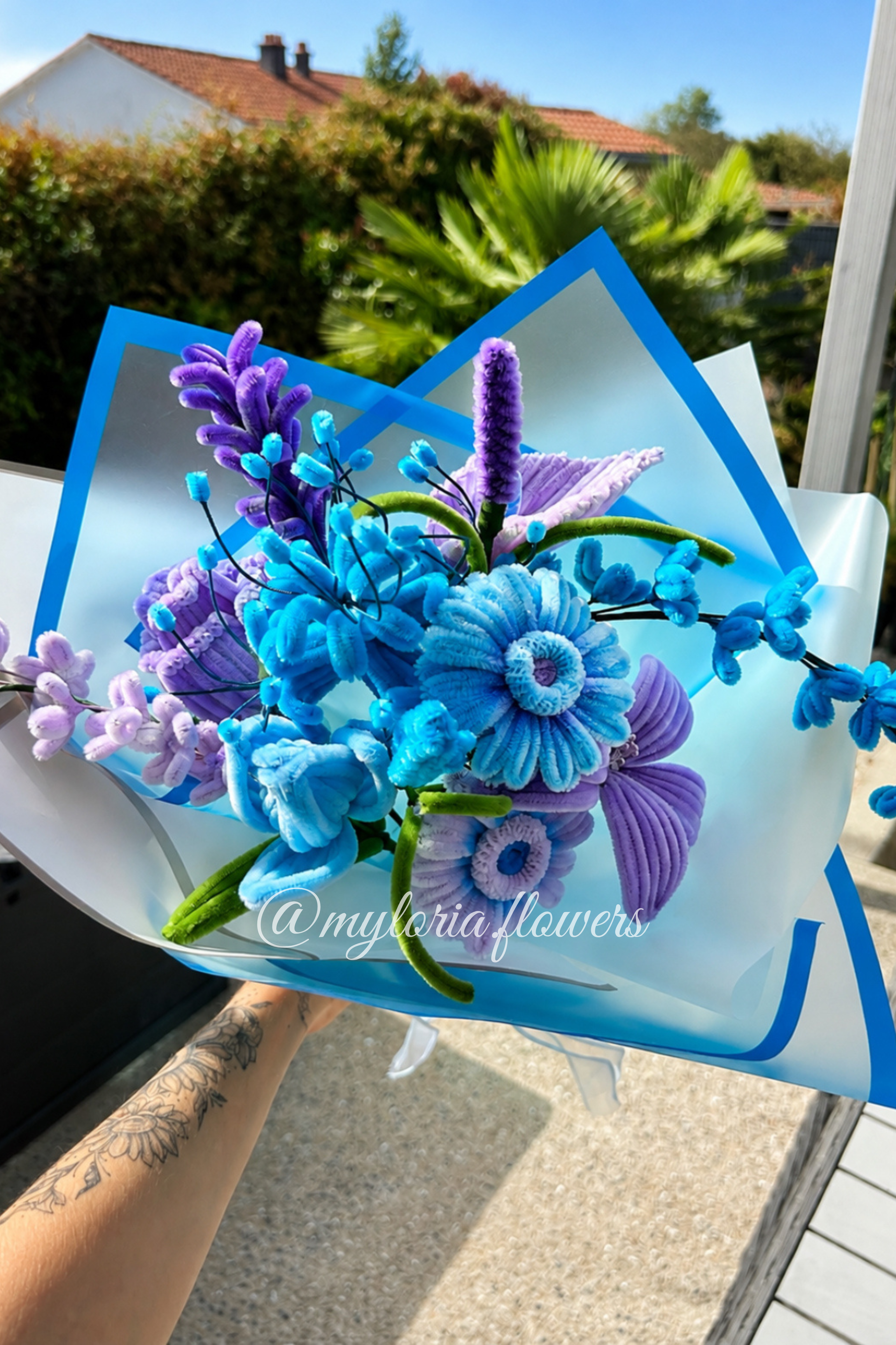 Bouquet Éternel Bleu & Violet