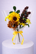 Bouquet éternel tournesol Marron et Jaune