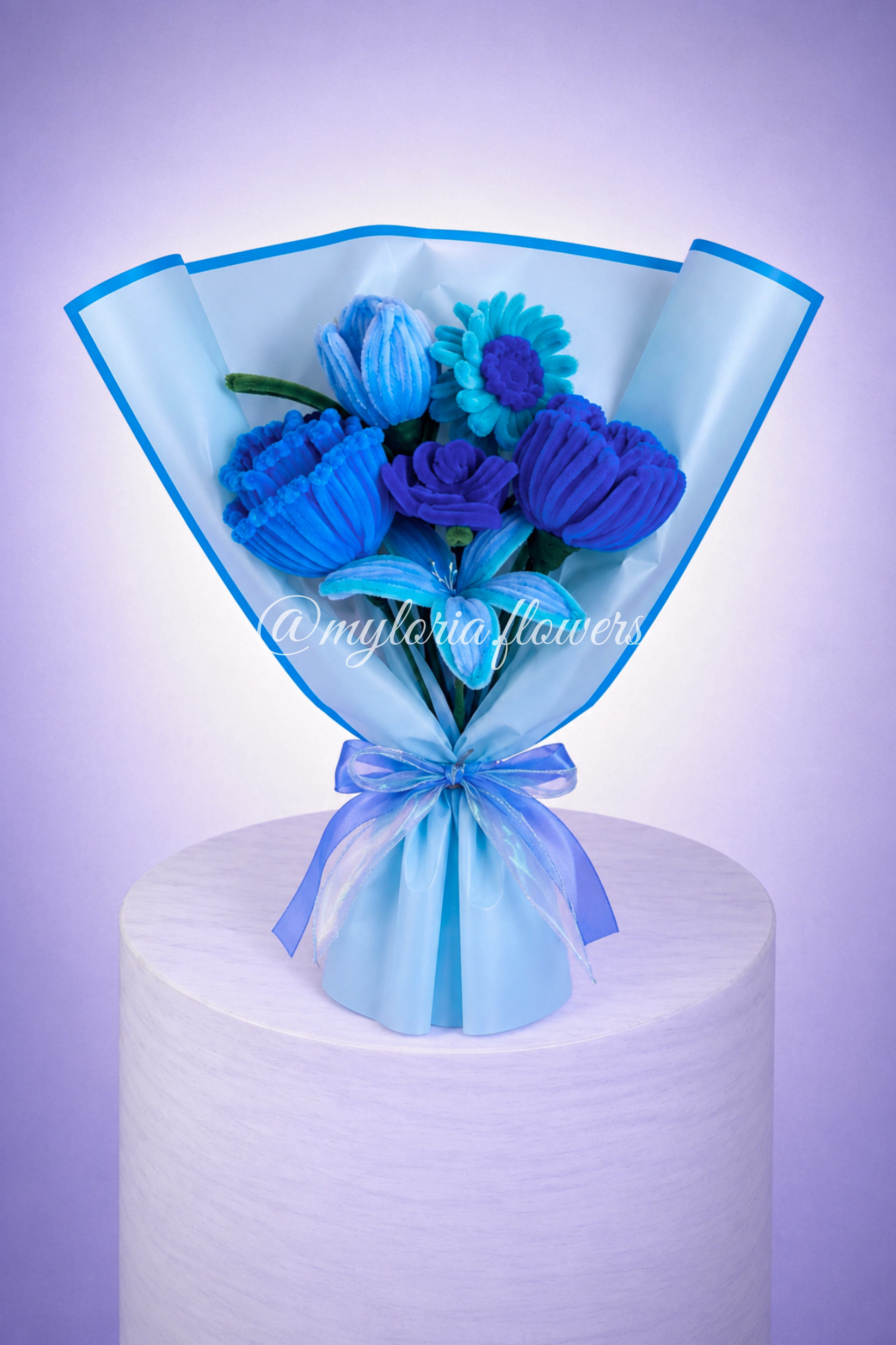 Bouquet éternel Héloïse Bleu